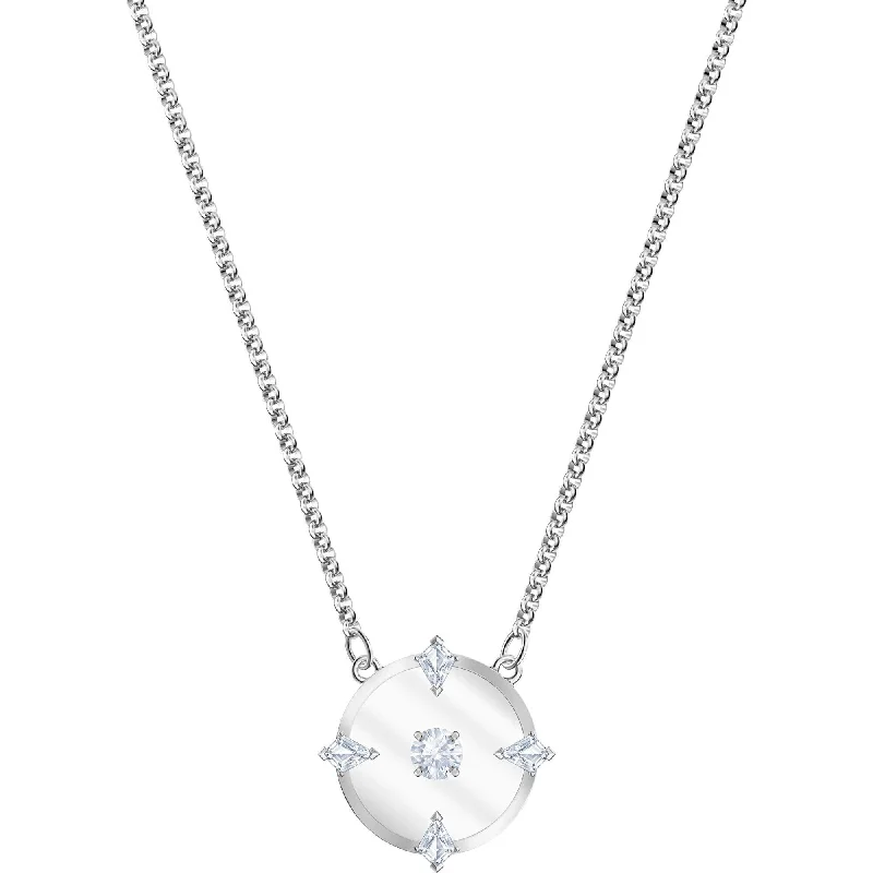 Swarovski Women's Necklace - North Rhodium Plated Crystals Glass Pendant | 5551796