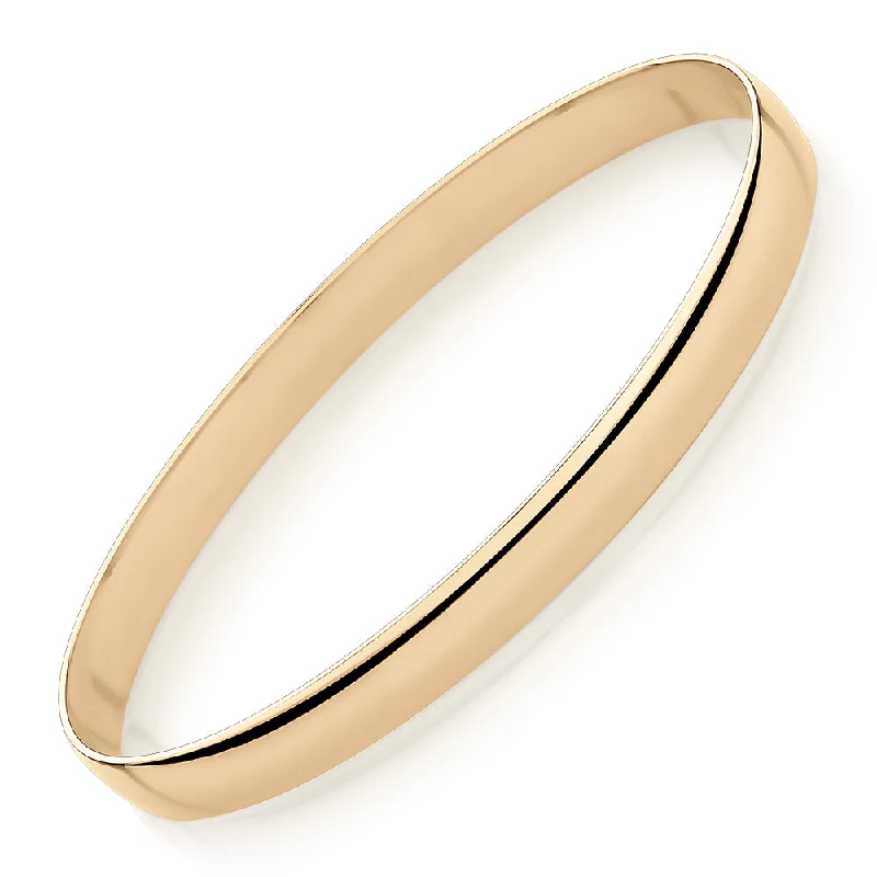 Elegant Pearl Bangles-Golf bangle in 10 carat yellow gold