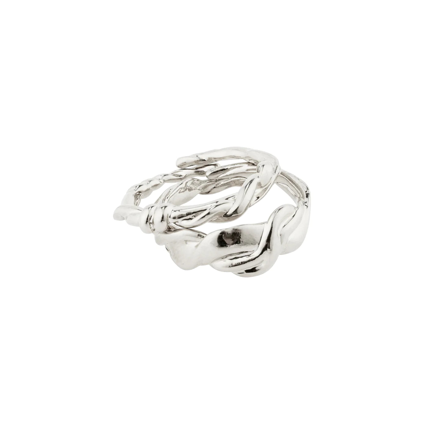 Beautiful Wedding Bands-Sun Silver Plated Ring Set