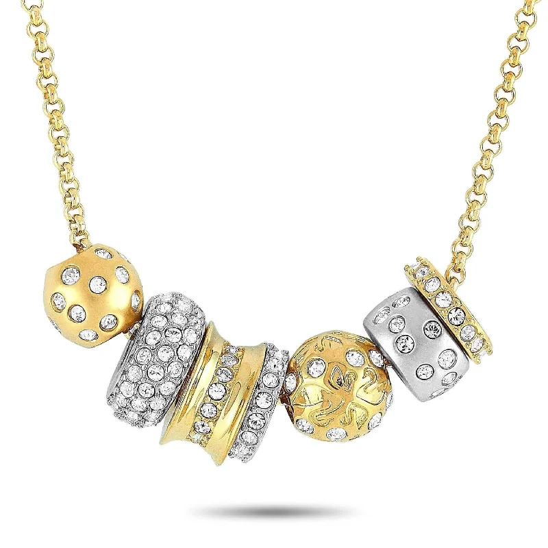 Swarovski Women's Necklace - Gold Silver & Crystal Mix Kauri | 1093310