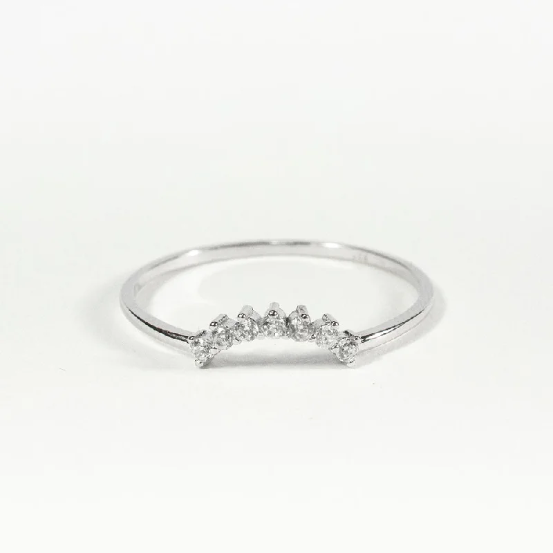 Bold Statement Wedding Rings-Silver Sunrise Ring