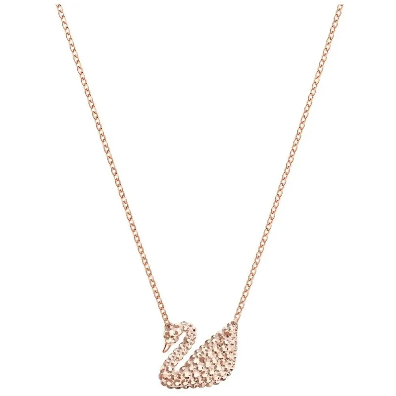 Swarovski Women's Necklace - Iconic Swan Crystal Rose Gold Plated | 5368988