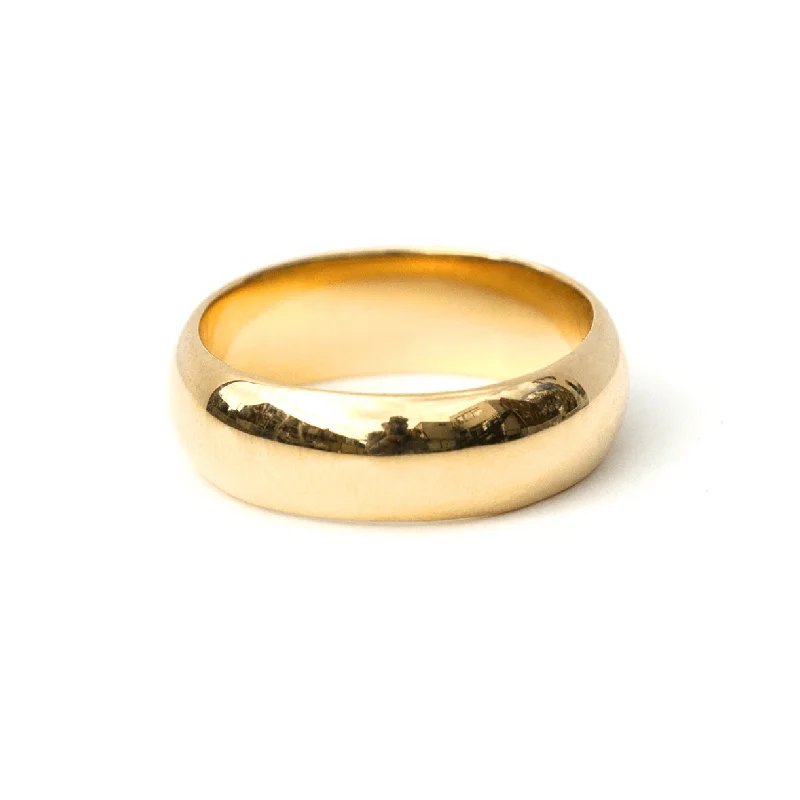 Simple Gold Wedding Bands-Jordan Gold Vermeil Ring